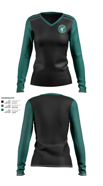 Magee Morning Broadcasts 65549491 Women's Long Sleeve V-neck Shirt - 1