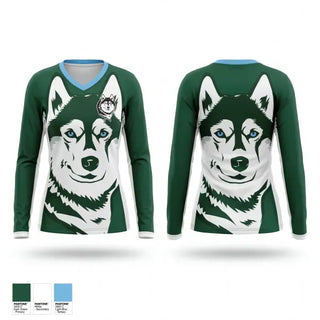 Womens Long Sleeve Vneck Shirt, Franklin Academy Lacrosse, Men's Lacrosse, Teamtime, Team time, sublimation, custom sports apparel, team uniforms, spirit wear, spiritwear, sports uniforms, custom shirts, team store, custom team store, fundraiser sports, apparel fundraiser