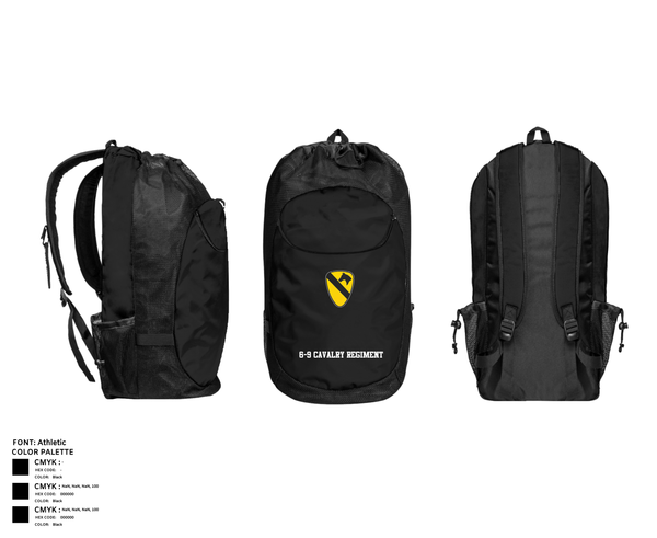 Gear Bag, 6-9 Cavalry Regiment, , Teamtime, Team time, sublimation, custom sports apparel, team uniforms, spirit wear, spiritwear, sports uniforms, custom shirts, team store, custom team store, fundraiser sports, apparel fundraiser