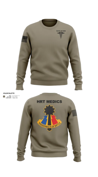 Crew Neck Sweatshirt, 194th AR BDE HRT Medics, Army, Teamtime, Team time, sublimation, custom sports apparel, team uniforms, spirit wear, spiritwear, sports uniforms, custom shirts, team store, custom team store, fundraiser sports, apparel fundraiser