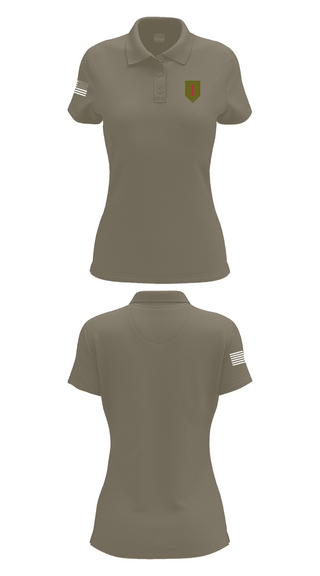 Womens Short Sleeve Performance Polo, 1st Infantry Division, Army, Teamtime, Team time, sublimation, custom sports apparel, team uniforms, spirit wear, spiritwear, sports uniforms, custom shirts, team store, custom team store, fundraiser sports, apparel fundraiser