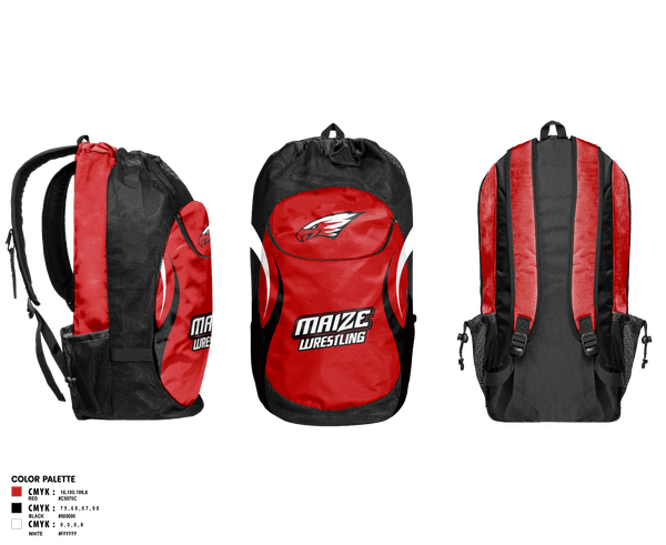 Gear Bag, Maize, Wrestling, Teamtime, Team time, sublimation, custom sports apparel, team uniforms, spirit wear, spiritwear, sports uniforms, custom shirts, team store, custom team store, fundraiser sports, apparel fundraiser