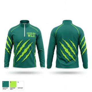 Quarter Zip Jacket, Carolina Wild, Softball, Teamtime, Team time, sublimation, custom sports apparel, team uniforms, spirit wear, spiritwear, sports uniforms, custom shirts, team store, custom team store, fundraiser sports, apparel fundraiser
