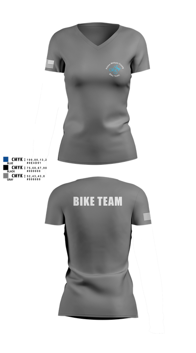 Prince William Bike Team 23723896 Women's Short Sleeve V-neck Shirt - 6