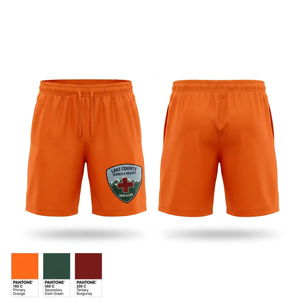 Athletic Shorts With Pockets, Lake County Search and Rescue (Colorado), EMS/EMT, Teamtime, Team time, sublimation, custom sports apparel, team uniforms, spirit wear, spiritwear, sports uniforms, custom shirts, team store, custom team store, fundraiser sports, apparel fundraiser