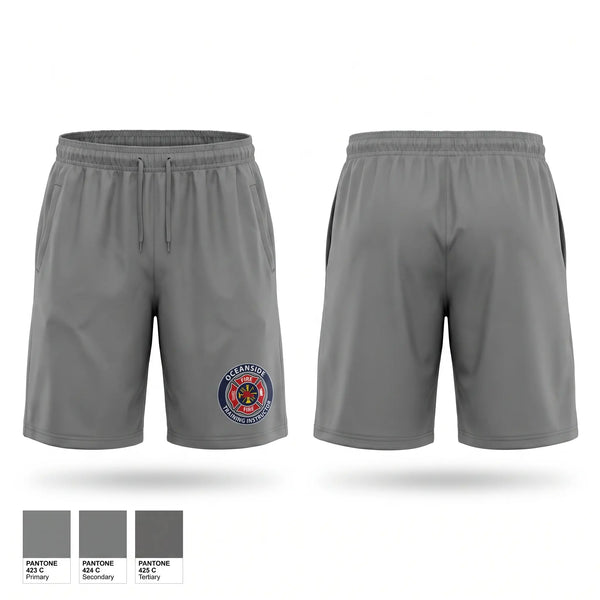 Athletic Shorts With Pockets, Oceanside Fire Dept. Training, Fire Department, Teamtime, Team time, sublimation, custom sports apparel, team uniforms, spirit wear, spiritwear, sports uniforms, custom shirts, team store, custom team store, fundraiser sports, apparel fundraiser
