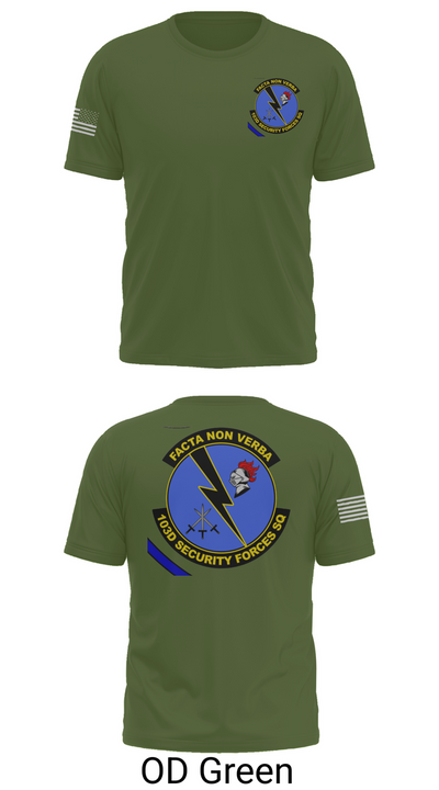 103d SECURITY FORCES SQUADRON 19845829 Old School Cotton Feel Shirt - 50