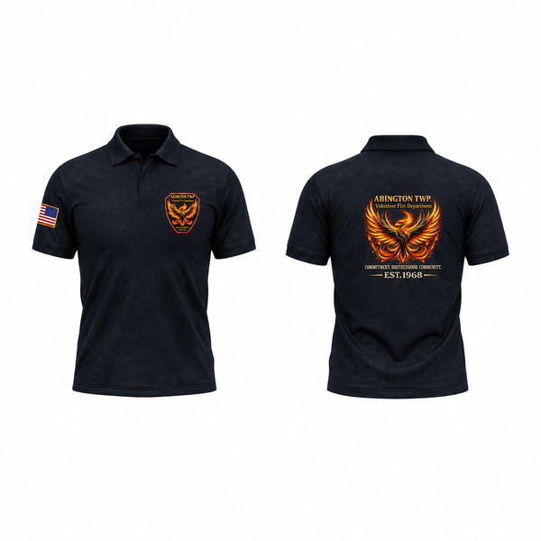Short Sleeve Performance Polo, Abington township volunteer fire department, Fire Department, Teamtime, Team time, sublimation, custom sports apparel, team uniforms, spirit wear, spiritwear, sports uniforms, custom shirts, team store, custom team store, fundraiser sports, apparel fundraiser