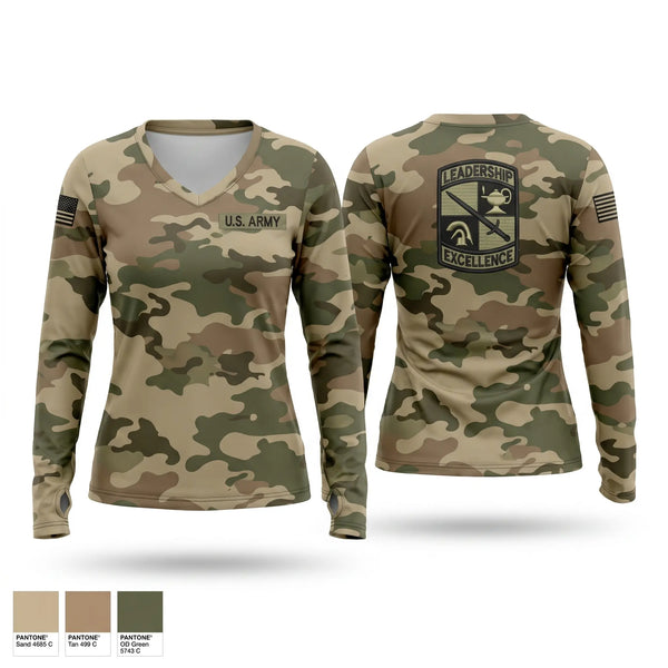 Womens Long Sleeve Vneck Shirt, Huskie battalion, Army, Teamtime, Team time, sublimation, custom sports apparel, team uniforms, spirit wear, spiritwear, sports uniforms, custom shirts, team store, custom team store, fundraiser sports, apparel fundraiser