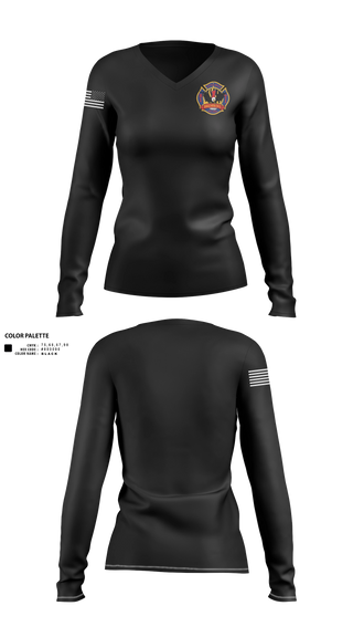 Womens Long Sleeve Vneck Shirt, Wakefern, Fire Department, Teamtime, Team time, sublimation, custom sports apparel, team uniforms, spirit wear, spiritwear, sports uniforms, custom shirts, team store, custom team store, fundraiser sports, apparel fundraiser