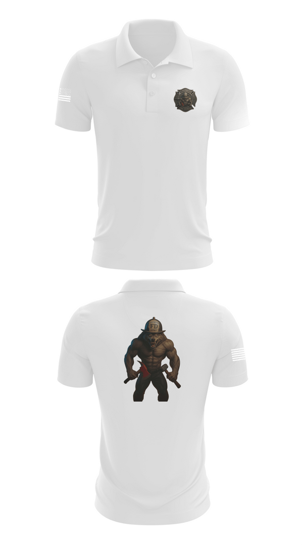Short Sleeve Performance Polo, 63rd OD CO Fire Rescue, Army, Teamtime, Team time, sublimation, custom sports apparel, team uniforms, spirit wear, spiritwear, sports uniforms, custom shirts, team store, custom team store, fundraiser sports, apparel fundraiser