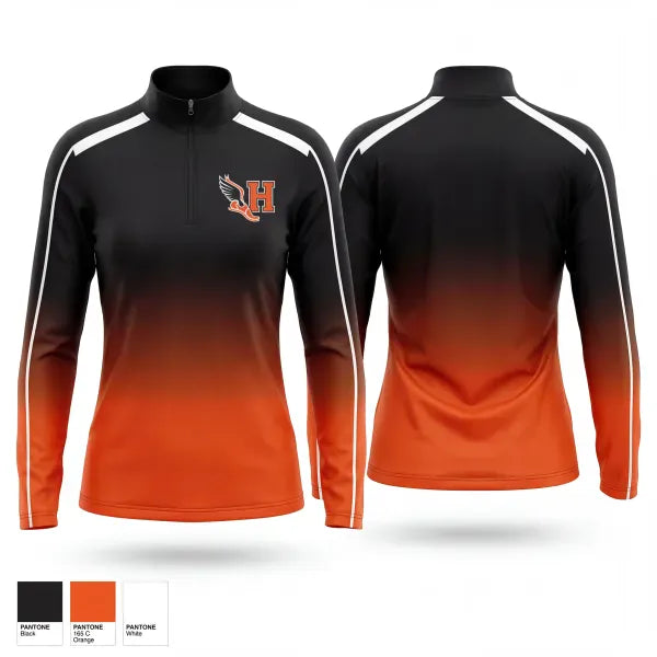 Quarter Zip Jacket, Hastings Tigers, Track & Field, Teamtime, Team time, sublimation, custom sports apparel, team uniforms, spirit wear, spiritwear, sports uniforms, custom shirts, team store, custom team store, fundraiser sports, apparel fundraiser