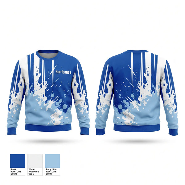 Crew Neck Sweatshirt, Hurricanes, Baseball, Teamtime, Team time, sublimation, custom sports apparel, team uniforms, spirit wear, spiritwear, sports uniforms, custom shirts, team store, custom team store, fundraiser sports, apparel fundraiser