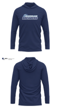 Shoreline Breakers 12u Royal Long Sleeve hooded sunshirt - 3