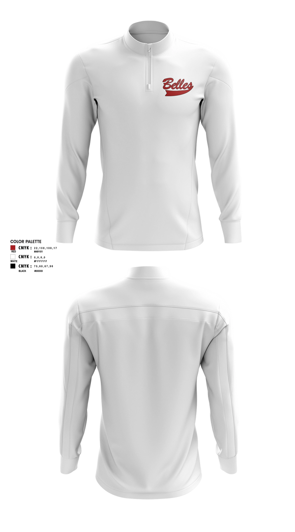 Quarter Zip Jacket, Bluegrass Lightning Belles, Softball, Teamtime, Team time, sublimation, custom sports apparel, team uniforms, spirit wear, spiritwear, sports uniforms, custom shirts, team store, custom team store, fundraiser sports, apparel fundraiser