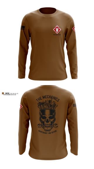 Long Sleeve Performance Shirt, 20th Engineer Brigade, , Teamtime, Team time, sublimation, custom sports apparel, team uniforms, spirit wear, spiritwear, sports uniforms, custom shirts, team store, custom team store, fundraiser sports, apparel fundraiser