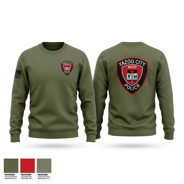 Crew Neck Sweatshirt, Yazoo City School Campus Police, Police, Teamtime, Team time, sublimation, custom sports apparel, team uniforms, spirit wear, spiritwear, sports uniforms, custom shirts, team store, custom team store, fundraiser sports, apparel fundraiser