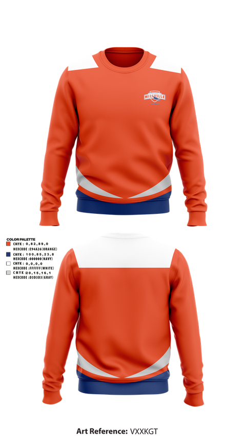 Crew Neck Sweatshirt, Millville Thunderbolts Field Hockey, Field Hockey, Teamtime, Team time, sublimation, custom sports apparel, team uniforms, spirit wear, spiritwear, sports uniforms, custom shirts, team store, custom team store, fundraiser sports, apparel fundraiser