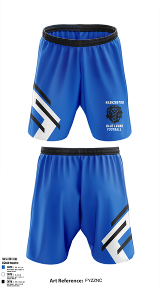 Athletic Shorts With Pockets, Washington Blue Lions Football, , Teamtime, Team time, sublimation, custom sports apparel, team uniforms, spirit wear, spiritwear, sports uniforms, custom shirts, team store, custom team store, fundraiser sports, apparel fundraiser