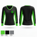 GSF Fireflies 31435695 Women's Long Sleeve V-neck Shirt - 2