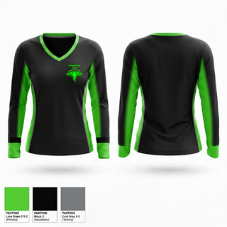 Womens Long Sleeve Vneck Shirt, GSF Fireflies, Softball, Teamtime, Team time, sublimation, custom sports apparel, team uniforms, spirit wear, spiritwear, sports uniforms, custom shirts, team store, custom team store, fundraiser sports, apparel fundraiser
