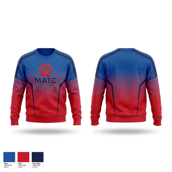 Crew Neck Sweatshirt, McKeesport Tigers, Spirit Store, Teamtime, Team time, sublimation, custom sports apparel, team uniforms, spirit wear, spiritwear, sports uniforms, custom shirts, team store, custom team store, fundraiser sports, apparel fundraiser