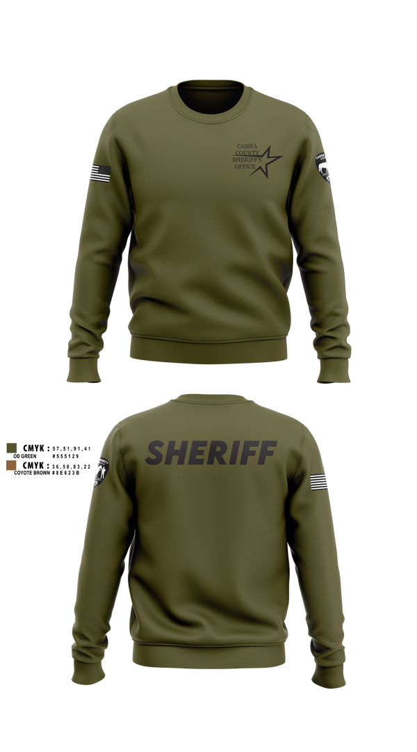 Crew Neck Sweatshirt, Cassia County Sheriff’s Office, Police, Teamtime, Team time, sublimation, custom sports apparel, team uniforms, spirit wear, spiritwear, sports uniforms, custom shirts, team store, custom team store, fundraiser sports, apparel fundraiser