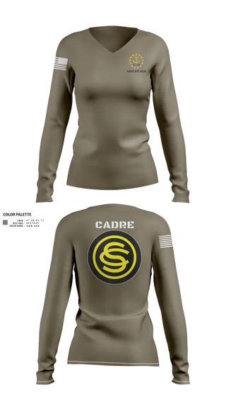 Womens Long Sleeve Vneck Shirt, 1/243 RTI OCS, , Teamtime, Team time, sublimation, custom sports apparel, team uniforms, spirit wear, spiritwear, sports uniforms, custom shirts, team store, custom team store, fundraiser sports, apparel fundraiser