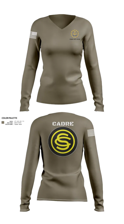 1/243 RTI OCS 50417107 Women's Long Sleeve V-neck Shirt - 131