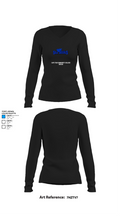 Cape Fear Community College Soccer 4526696 Women's Long Sleeve V-neck Shirt - 34