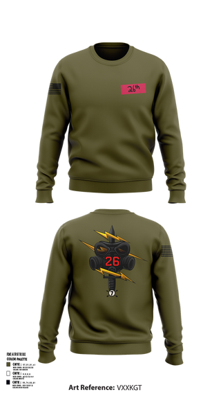 Crew Neck Sweatshirt, 26th CM Co, , Teamtime, Team time, sublimation, custom sports apparel, team uniforms, spirit wear, spiritwear, sports uniforms, custom shirts, team store, custom team store, fundraiser sports, apparel fundraiser