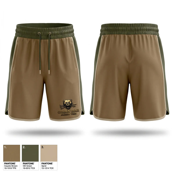 Athletic Shorts With Pockets, Golden bear archery, Baseball, Teamtime, Team time, sublimation, custom sports apparel, team uniforms, spirit wear, spiritwear, sports uniforms, custom shirts, team store, custom team store, fundraiser sports, apparel fundraiser