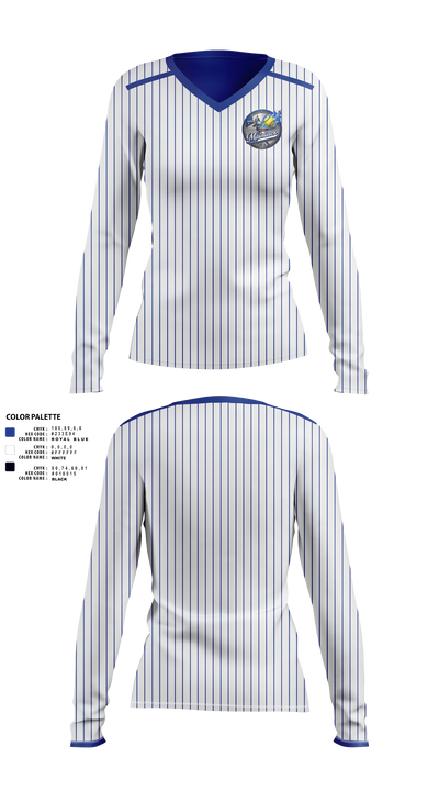 Capital Area Mainiacs Women's Long Sleeve V-neck Shirt - 40