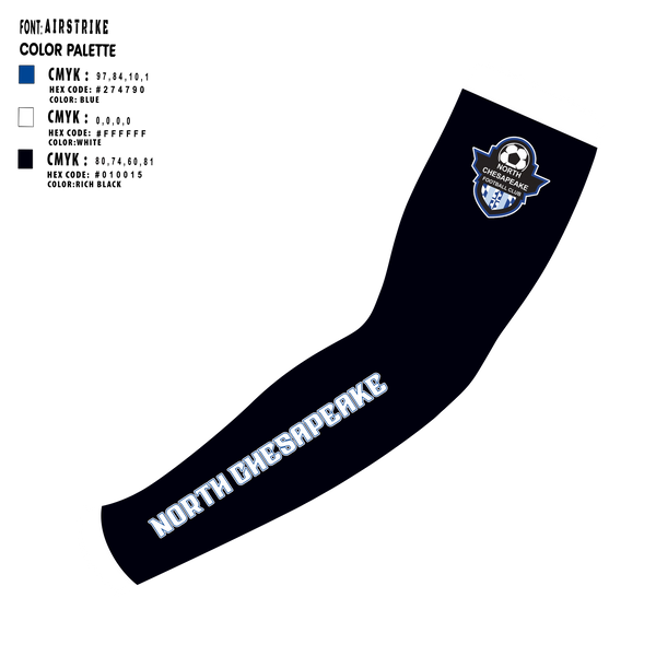 Arm Sleeve, North Chesapeake Football Club, Men's Soccer, Teamtime, Team time, sublimation, custom sports apparel, team uniforms, spirit wear, spiritwear, sports uniforms, custom shirts, team store, custom team store, fundraiser sports, apparel fundraiser