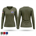 Cable Composite Squadron 37522710 Women's Long Sleeve V-neck Shirt - 1