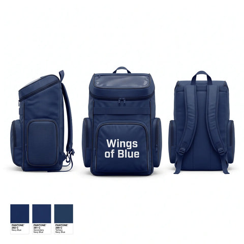Gear Bag, Wings of Blue, Air Force, Teamtime, Team time, sublimation, custom sports apparel, team uniforms, spirit wear, spiritwear, sports uniforms, custom shirts, team store, custom team store, fundraiser sports, apparel fundraiser