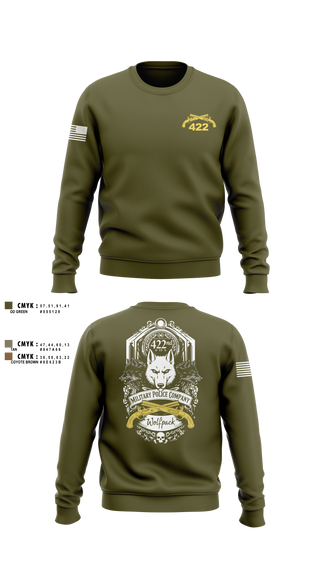 Crew Neck Sweatshirt, 422nd Military Police Company, Army, Teamtime, Team time, sublimation, custom sports apparel, team uniforms, spirit wear, spiritwear, sports uniforms, custom shirts, team store, custom team store, fundraiser sports, apparel fundraiser