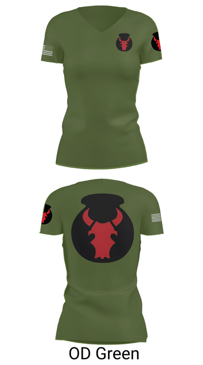 2nd Brigade Combat Team, 34th Infantry Division 70641214 Women's Short Sleeve V-neck Shirt - 46