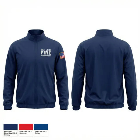 Windbreaker, San Leon Fire Department, Fire Department, Teamtime, Team time, sublimation, custom sports apparel, team uniforms, spirit wear, spiritwear, sports uniforms, custom shirts, team store, custom team store, fundraiser sports, apparel fundraiser