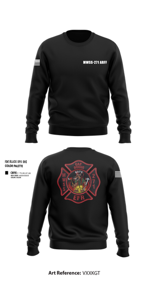 Crew Neck Sweatshirt, MWSS-271 ARFF, , Teamtime, Team time, sublimation, custom sports apparel, team uniforms, spirit wear, spiritwear, sports uniforms, custom shirts, team store, custom team store, fundraiser sports, apparel fundraiser