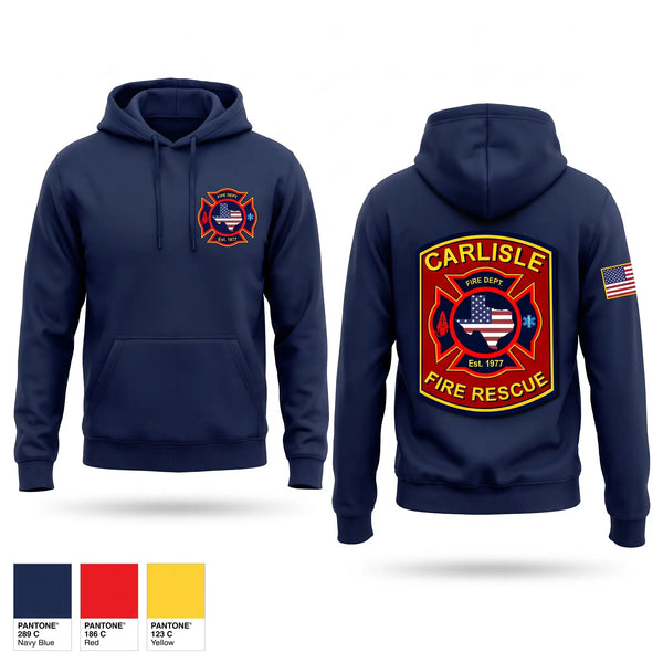 Hoodie, Carlisle Fire & Rescue, Fire Department, Teamtime, Team time, sublimation, custom sports apparel, team uniforms, spirit wear, spiritwear, sports uniforms, custom shirts, team store, custom team store, fundraiser sports, apparel fundraiser