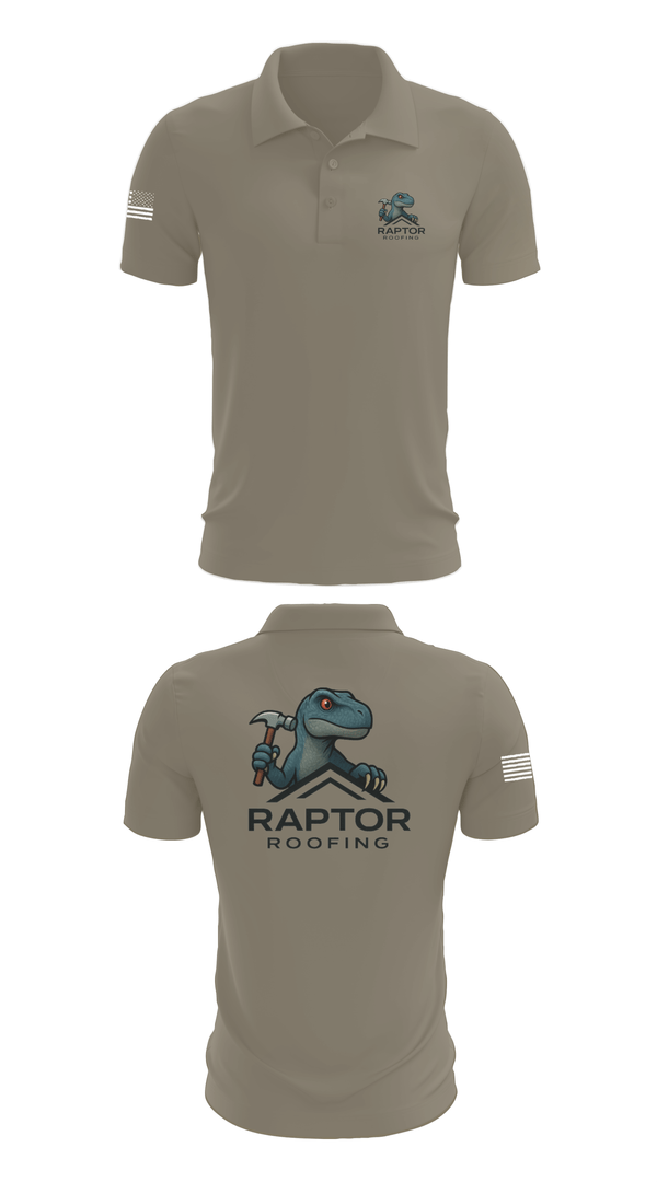 Short Sleeve Performance Polo, Raptor Roofing, , Teamtime, Team time, sublimation, custom sports apparel, team uniforms, spirit wear, spiritwear, sports uniforms, custom shirts, team store, custom team store, fundraiser sports, apparel fundraiser