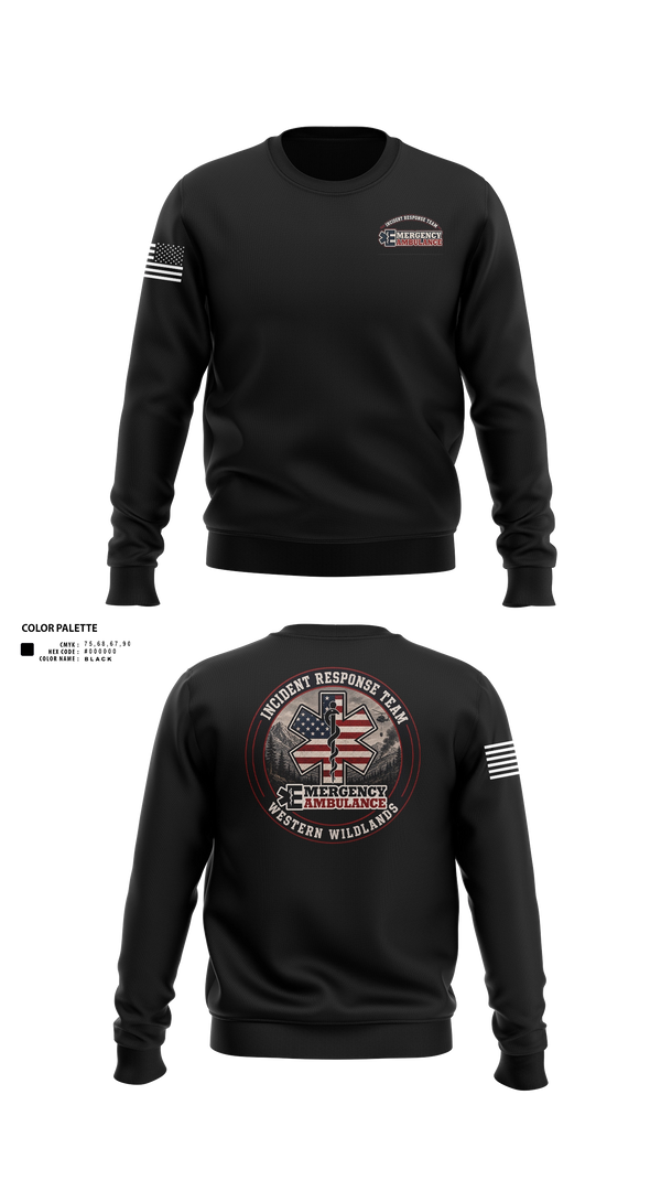 Crew Neck Sweatshirt, Emergency Ambulance Service, EMS/EMT, Teamtime, Team time, sublimation, custom sports apparel, team uniforms, spirit wear, spiritwear, sports uniforms, custom shirts, team store, custom team store, fundraiser sports, apparel fundraiser