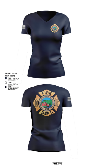 Womens Short Sleeve Vneck Shirt, Cedar Bluff Fire Department, Fire Department, Teamtime, Team time, sublimation, custom sports apparel, team uniforms, spirit wear, spiritwear, sports uniforms, custom shirts, team store, custom team store, fundraiser sports, apparel fundraiser