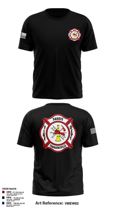 Sardis-Timmonsville fire department station 1 32598145 Short Sleeve Performance Shirt - 3