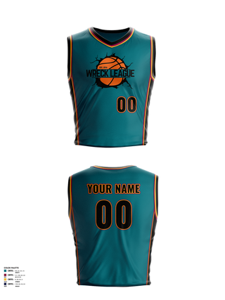 Mens Basketball Jersey, Wreck League, Men's Basketball, Teamtime, Team time, sublimation, custom sports apparel, team uniforms, spirit wear, spiritwear, sports uniforms, custom shirts, team store, custom team store, fundraiser sports, apparel fundraiser