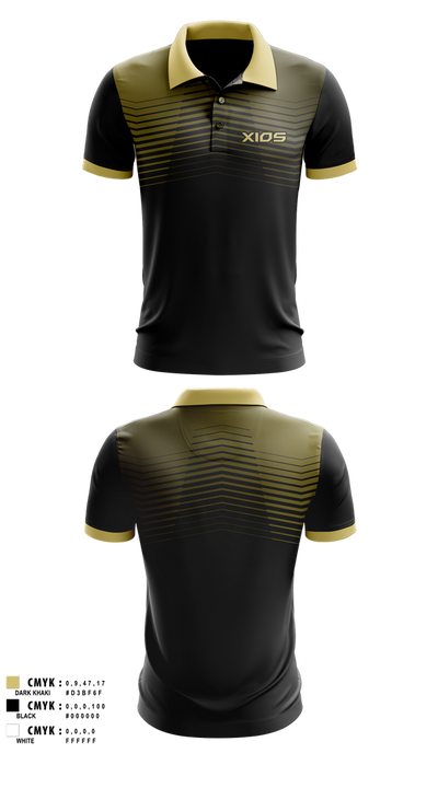 XIOS Strength & Conditioning 79697954 Short Sleeve Performance Polo - 100