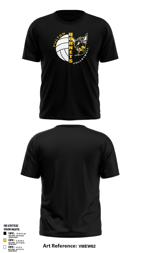 Short Sleeve Performance Shirt, Fulton Hornets Volleyball, Women's Volleyball, Teamtime, Team time, sublimation, custom sports apparel, team uniforms, spirit wear, spiritwear, sports uniforms, custom shirts, team store, custom team store, fundraiser sports, apparel fundraiser