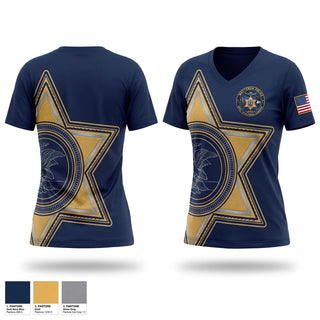 Womens Short Sleeve Vneck Shirt, Real Time Crime Center, Police, Teamtime, Team time, sublimation, custom sports apparel, team uniforms, spirit wear, spiritwear, sports uniforms, custom shirts, team store, custom team store, fundraiser sports, apparel fundraiser