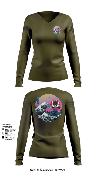 Womens Long Sleeve Vneck Shirt, ODA 1123, , Teamtime, Team time, sublimation, custom sports apparel, team uniforms, spirit wear, spiritwear, sports uniforms, custom shirts, team store, custom team store, fundraiser sports, apparel fundraiser